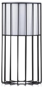 Kovový kvetináč LOFT 42x20 cm čierna/biela