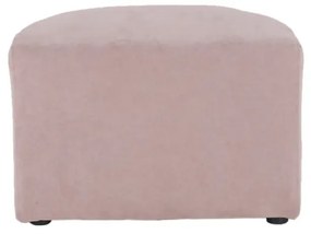 Klubové kreslo s taburetom, púdrová ružová, ROSE
