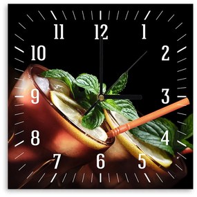 Gario Hodiny na stenu Koktail Cuba libre Rozmery: 80 x 80 cm
