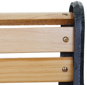 Záhradná lavica F98 2-miestna - liatina / drevo, 125 cm - Svetlo hnedá