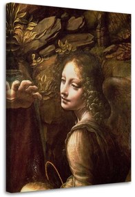 Obraz na plátně REPRODUKCE Madona v grotě - Da Vinci, - 40x60 cm