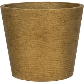 Kvetináč Rough Mini Bucket S metalický zlatý 14x13 cm