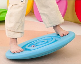 LEAN Toys Detská senzorická balančná doska Gumové loptičky 5 ks Modrá