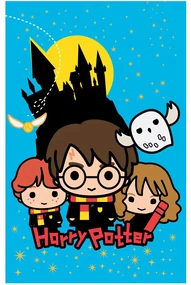 DETSKÁ FLEECOVÁ DEKA HARRY POTTER 100X150 CM VZOROVANÁ
