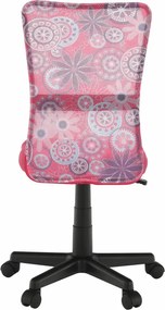 Detská stolička na kolieskach Gofy - ružová / vzor / čierna