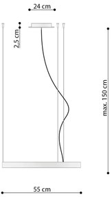 Thoro TH.217 - LED Luster na lanku RIO LED/30W/230V CRI95 4000K pr. 55 cm zlatá