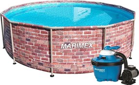 Marimex | Bazén Marimex Florida 3,66 x 0,99m, s pieskovou filtráciou- motív TEHLA | 19900077