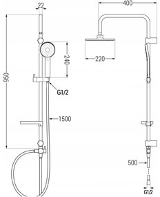 Zostava: Termostatická batéria SLIM + sprchová hlavica PG7 20OX