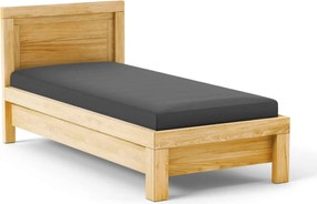 Moderná dubová jednolôžková posteľ z masívu, 80/90 x 200 cm 90 cm