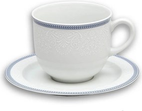 Thun čajová súprava Opal krajka s modrou linkou 17-dielná