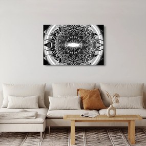 Obraz čiernobielych ornamentov (90x60 cm)