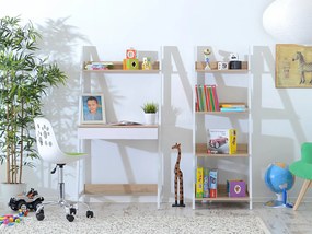 PC stolík Dylen (dub + biela). Akcia -22%. Vlastná spoľahlivá doprava až k Vám domov. 1109741