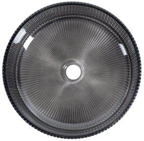 Sapho Sapho, ANHELO gravírované sklenené umývadlo na dosku priemer 39,5cm, čierna, TY317B