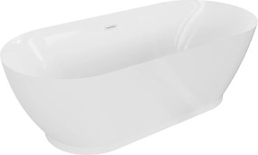 Mexen Roxy voľne stojaca vaňa 180 x 85 cm, biela, prepad biely 5120180850
