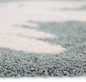 Svetlozelený detský koberec ø120 cm Bohemian Bird Aqua – Nattiot