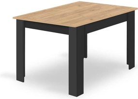 Čierna jedálenská súprava 1 + 4, stôl MADO ARTISAN 120x80 + stoličky BALI MARK čierna