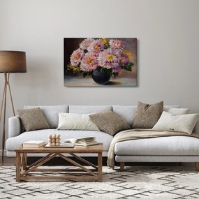 Obraz - Olejomaľba, Kvety vo váze (90x60 cm)