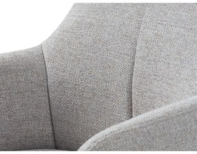 Svetlosivé otočné relaxačné kreslo Manning – Unique Furniture