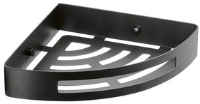 Gedy - Rohová polička do sprchy SMART 21x4,5 cm matná čierna