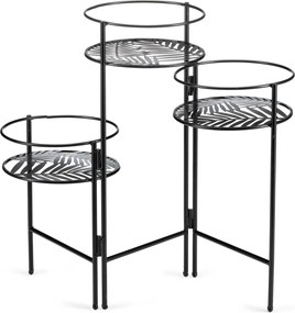 STOJAN NA KVETINÁČ TRIPLE 55X64X20 CM ČIERNA