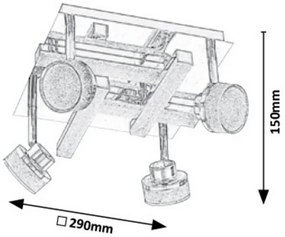 Rabalux 5638 - LED Stropné bodové svietidlo PADMA 4xLED/5W/230V + 4xLED/3W/230V