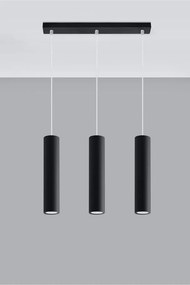 Čierne kovové závesné svietidlo Castro – Sollux