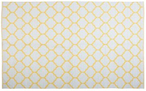 Obojstranný vonkajší koberec 160 x 230 cm žltá/biela AKSU Beliani