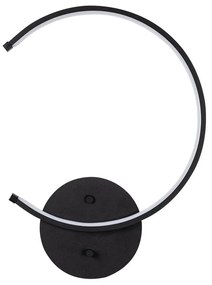Čierne LED nástenné svietidlo ø 10 cm Moon – Opviq lights