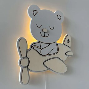 LED lampa Medvedík v lietadle – Detské nočné svetlo na stenu | SENTOP LED0592