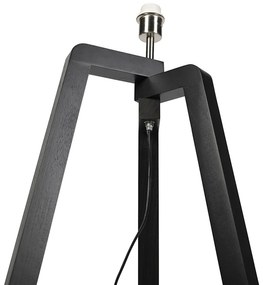 Stojaca lampa čierna bez tienidla - Puros