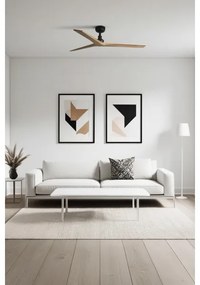 FARO 34283 -Stropný ventilátor KLIM M borovica/čierna pr. 125 cm+dálkové ovládanie