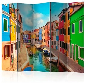 Paraván - Colorful Canal in Burano II [Room Dividers]
