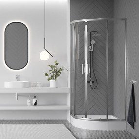 Laveo Štvrťkruhový sprchový kút Desna 90x90 cm - JKD_096Z, chróm
