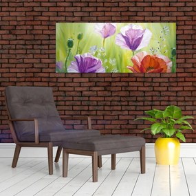 Obraz - Vlčie maky (120x50 cm)