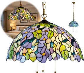 Luster do obývačky Tiffany Premium AMAZONIT Ø50 3*E27