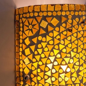 Mosaic lampa nástenná orientálna turkish Cylinder AMBER 17*26