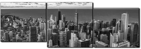 Obraz na plátne - Mrakodrapy v Chicagu - panoráma 5268QE (90x30 cm)