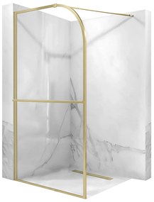 Rea Sky, sprchová zástena Walk-In 100x200 cm, zlatá matná, REA-K4330