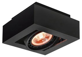 Čierne stropné svietidlo s kovovým tienidlom 18,5x18,5 cm Loid – GTV