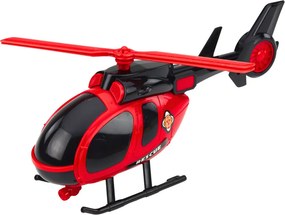 LEAN Toys Súprava hasičská a záchranná: Nákladné auto, odťahovka, auto, vrtuľník, svetlá, zvuky