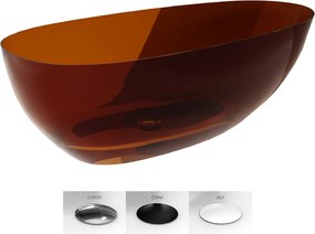 Besco Voľne stojaca vaňa zo syntetickej živice Xara 160 Earth Rust BESCO-Typ výpuste: Click-Clack štandard, biela