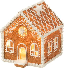 Vianočná perníková chalúpka s Led svetielkami Gingerbread House - 18*15*17cm/ 3*AA