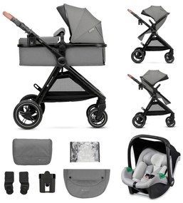 KINDERKRAFT - Kombinovaný kočík 3v1 ESME Moonlight grey + autosedačka MINK PRO