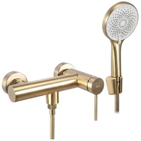 Rea Foss, sprchová batéria s ručnou sprchovou súpravou, zlatá matná, REA-B5113