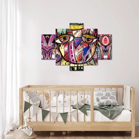 Obraz - Street art - sova (150x105 cm)