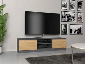 TV stolík Malwa 140 cm antracit/dub artisan