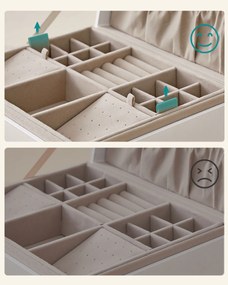 Šperkovnica Emily, 20,5x24x11 cm, biela