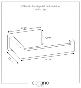 CERANO - Samolepiaci držiak toaletného papiera Lago - chróm, CER-CER-479353