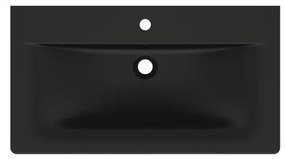 Ideal Standard Connect Air - Nábytkové umývadlo 840x460 mm, s prepadom, hodvábna čierna E0279V3