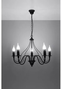 Luster na reťazi MINERWA 5 5xE14/40W/230V čierna